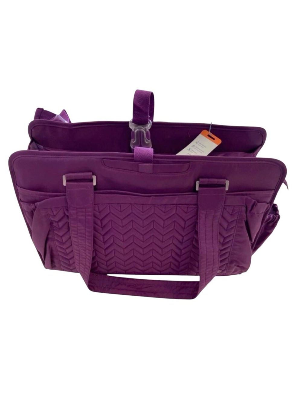 Lug Caboose Plum Diaper/Travel/Carry-On Bag With Quilted Design & Multiple Compa